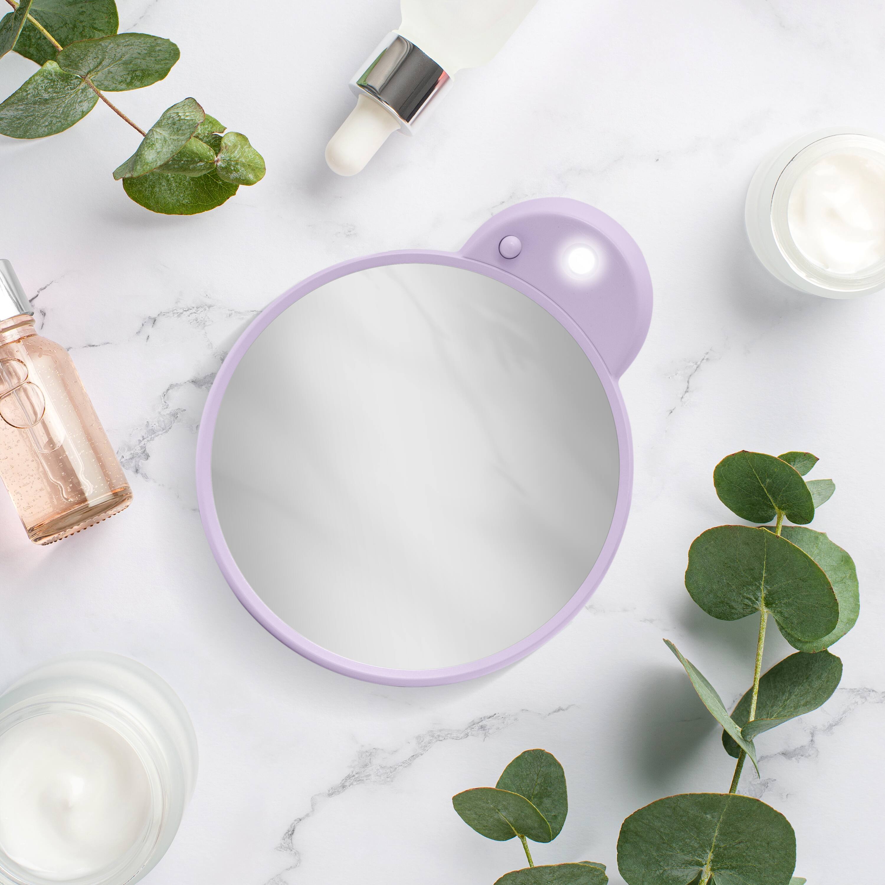 Alt View 1. Zadro - LED Lighted Compact Mirror with 10X Magnification and Suction Cups for Easy Mounting - Lavender.