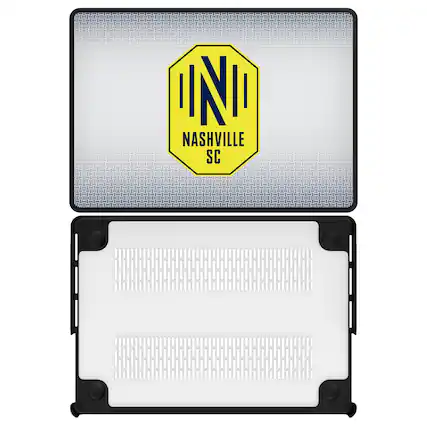 Front. Keyscaper - Nashville SC Linen MacBook Case - Multicolor.