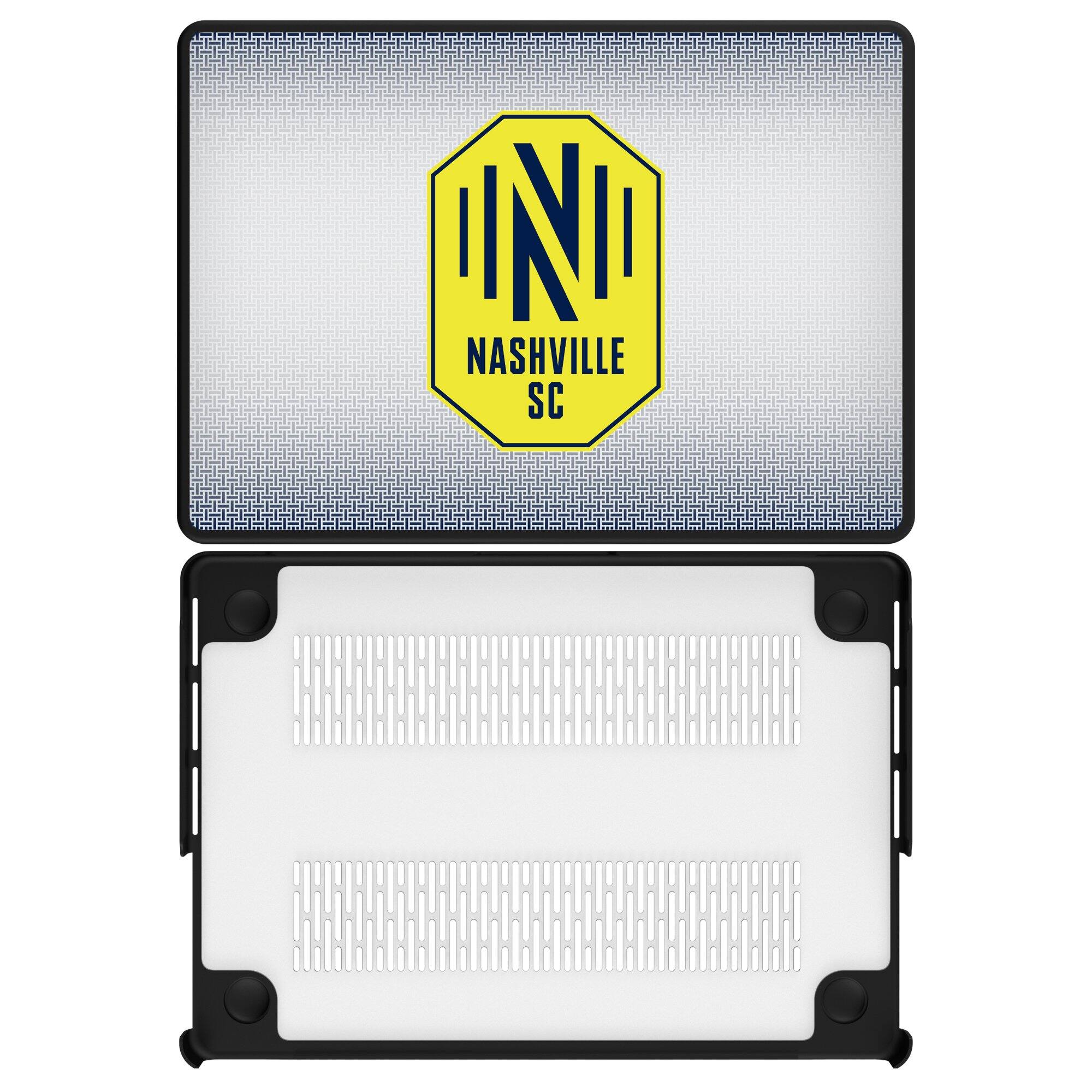 Front. Keyscaper - Nashville SC Linen MacBook Case - Multicolor.