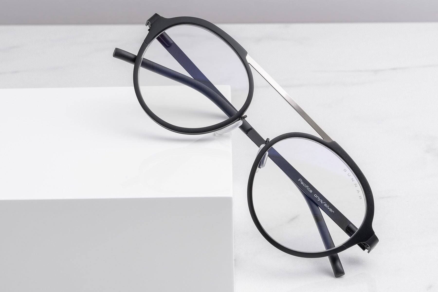 Alt View 5. GUNNAR - GUNNAR Computer Glasses  -  Pacifica, Onyx Silver, Amber Lens - Blue Light Blocking, Relieve Dry Eye, Anti Glare - Onyx/Silver.