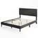 Front. Costway - Queen Size Bed Frame with High Headboard & Wooden Slats No Box Spring Needed - Gray.