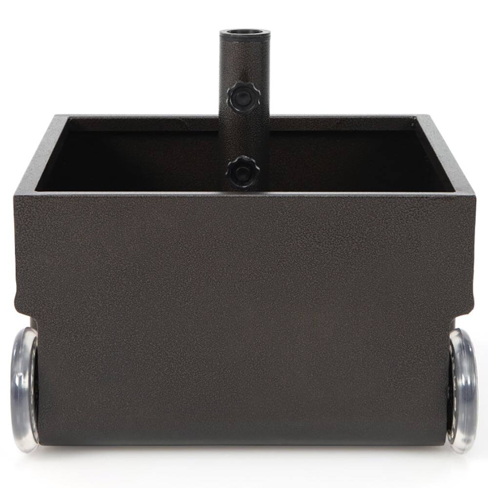Front. Kadyn - Outdoor Umbrella Base 150 Pounds Patio Umbrella Base Stand Wheels Planter Outdoor Black - Black.