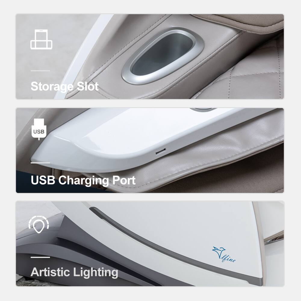 Storage Slot

USB Charging Port

Artistic Lighting