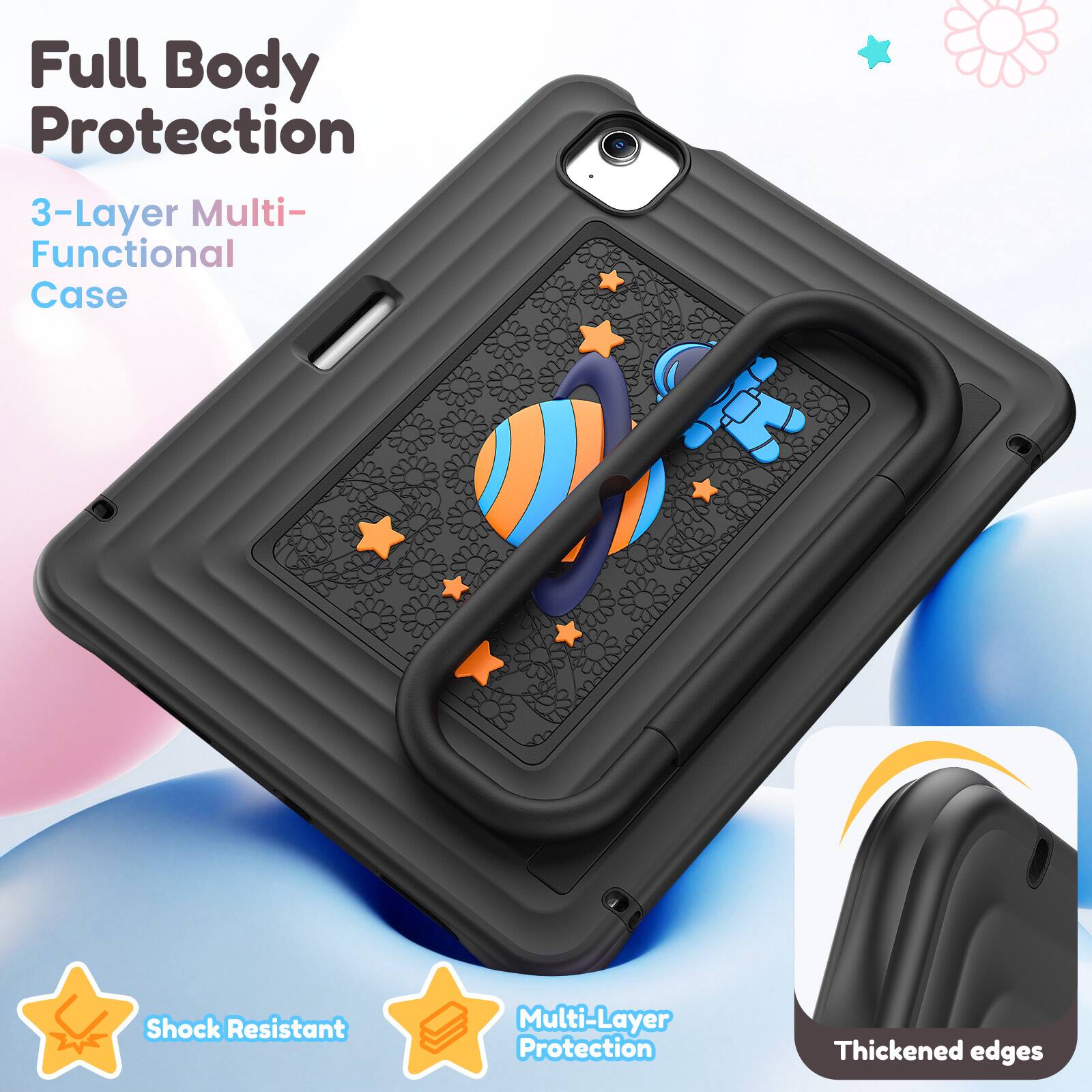 Full Body Protection  
3-Layer Multi-Functional Case  
Shock Resistant  
Multi-Layer Protection  
Thickened Edges
