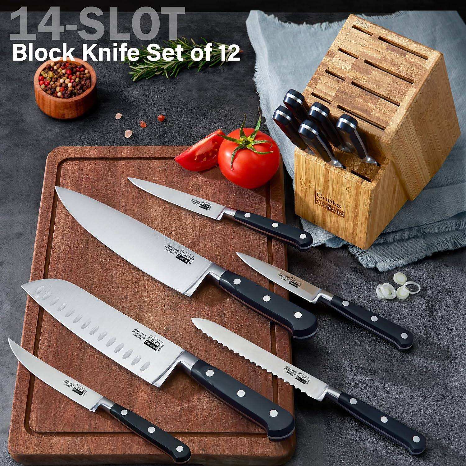 14-SLOT Block Knife Set of 12

Cooks Standard