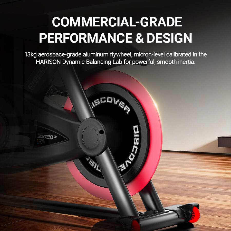 COMMERCIAL-GRADE PERFORMANCE & DESIGN

13kg aerospace-grade aluminum flywheel, micron-level calibrated in the HARISON Dynamic Balancing Lab for powerful, smooth inertia.