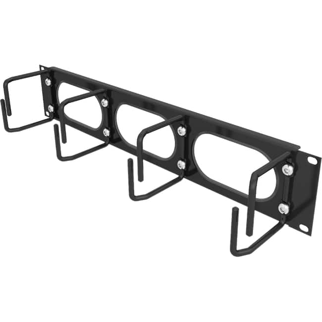 Vertiv - 2U HORIZ CABLE MGR W/D RINGS - Black