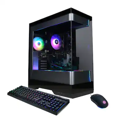 CyberPowerPC Gaming Desktop AMD Ryzen 8400F NVIDIA GeForce RTX 5060 8GB 16GB DDR5 1TB PCIe SSD Black