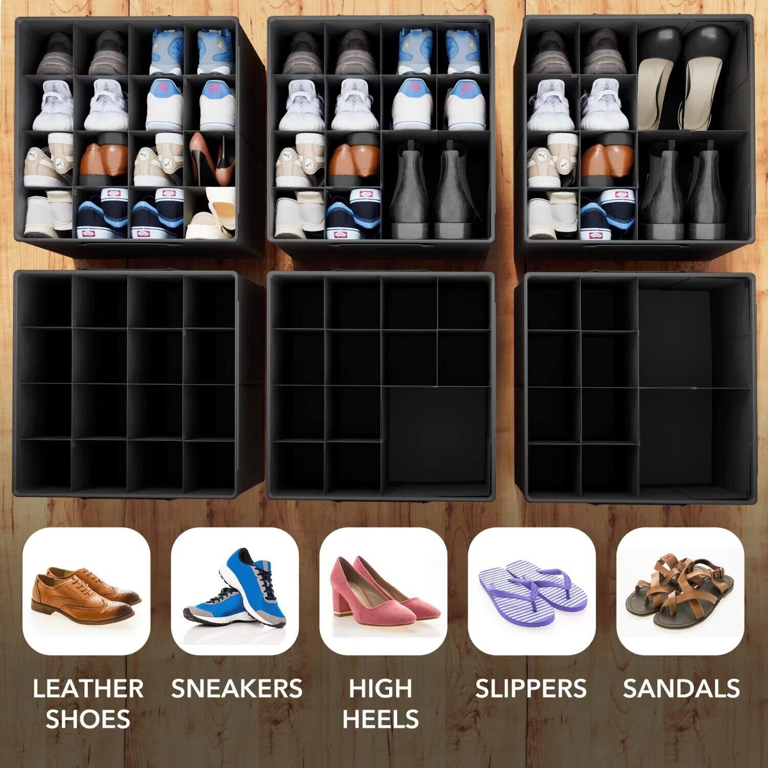 - Leather Shoes
- Sneakers
- High Heels
- Slippers
- Sandals