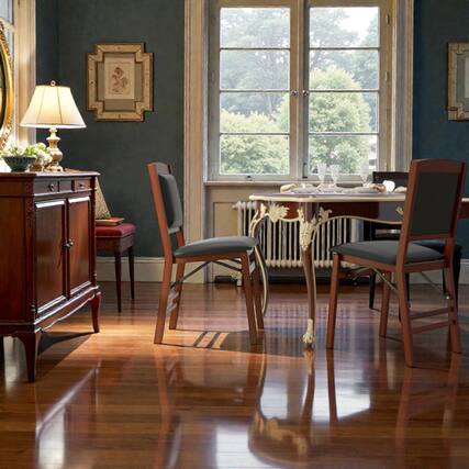 Front. Hivvago - Two Folding Kitchen Chairs Featuring Soft Padding and High, Comfortable Backs - Brown.