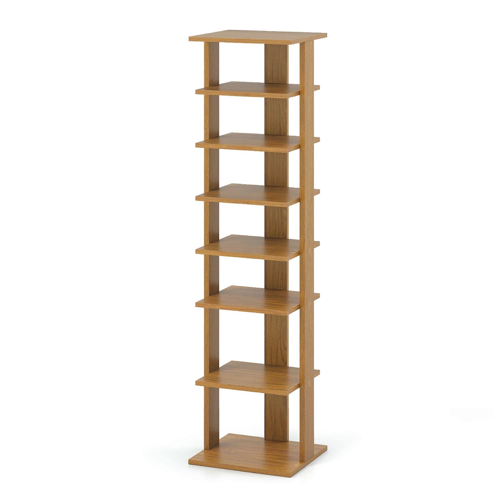 Alt View 9. Costway - Costway 7-Tier Wooden Shoe Rack Narrow Vertical Shoe Stand Storage Display Shelf - Natural.