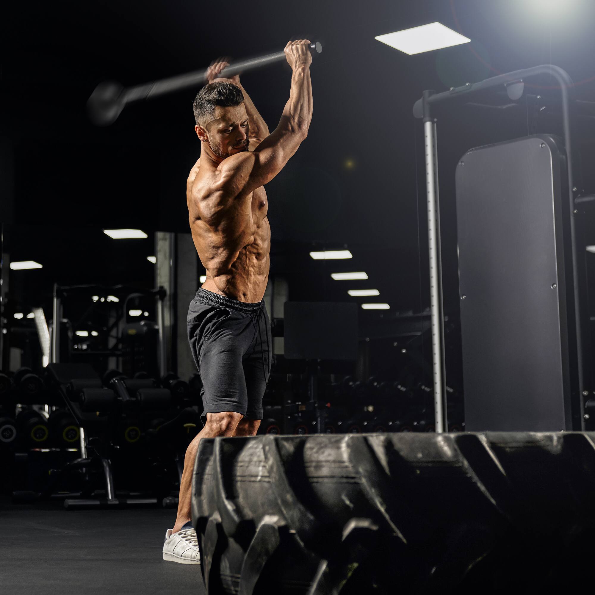 Alt View 5. Philosophy Gym - Steel Mace Bell - Mace Club for Strength Training - Full Body Workouts - Black.