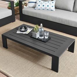 Tahoe Outdoor Patio Powder-Coated Aluminum Coffee Table by Modway - Gray