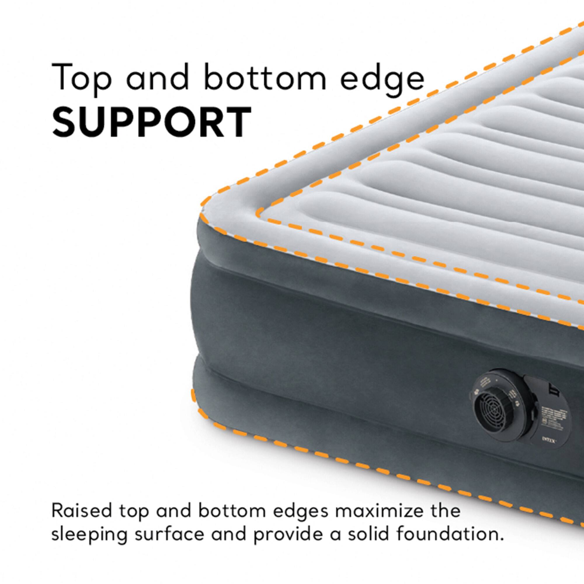 Top and bottom edge SUPPORT

Raised top and bottom edges maximize the sleeping surface and provide a solid foundation.