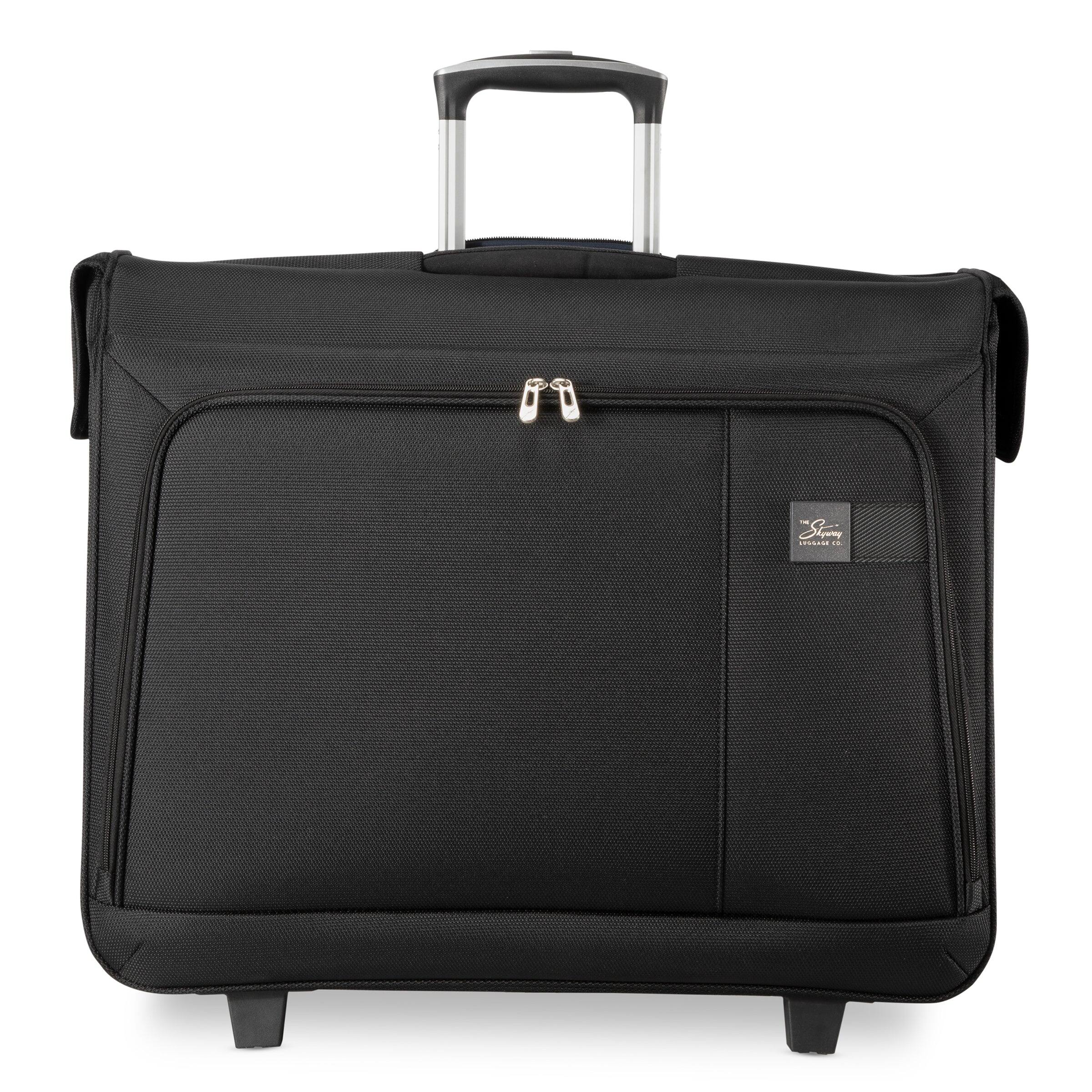 Front. Skyway - Sigma 7.0  Softside Rolling Garment Bag, Black - Black.