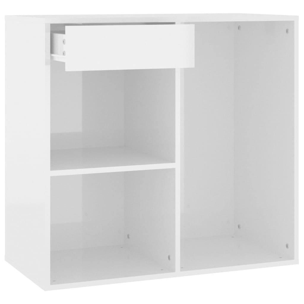 Alt View 1. Boyel Living - 31.5 in.W Modern High Gloss White Cosmetic Cabinet Engineered Wood - White.