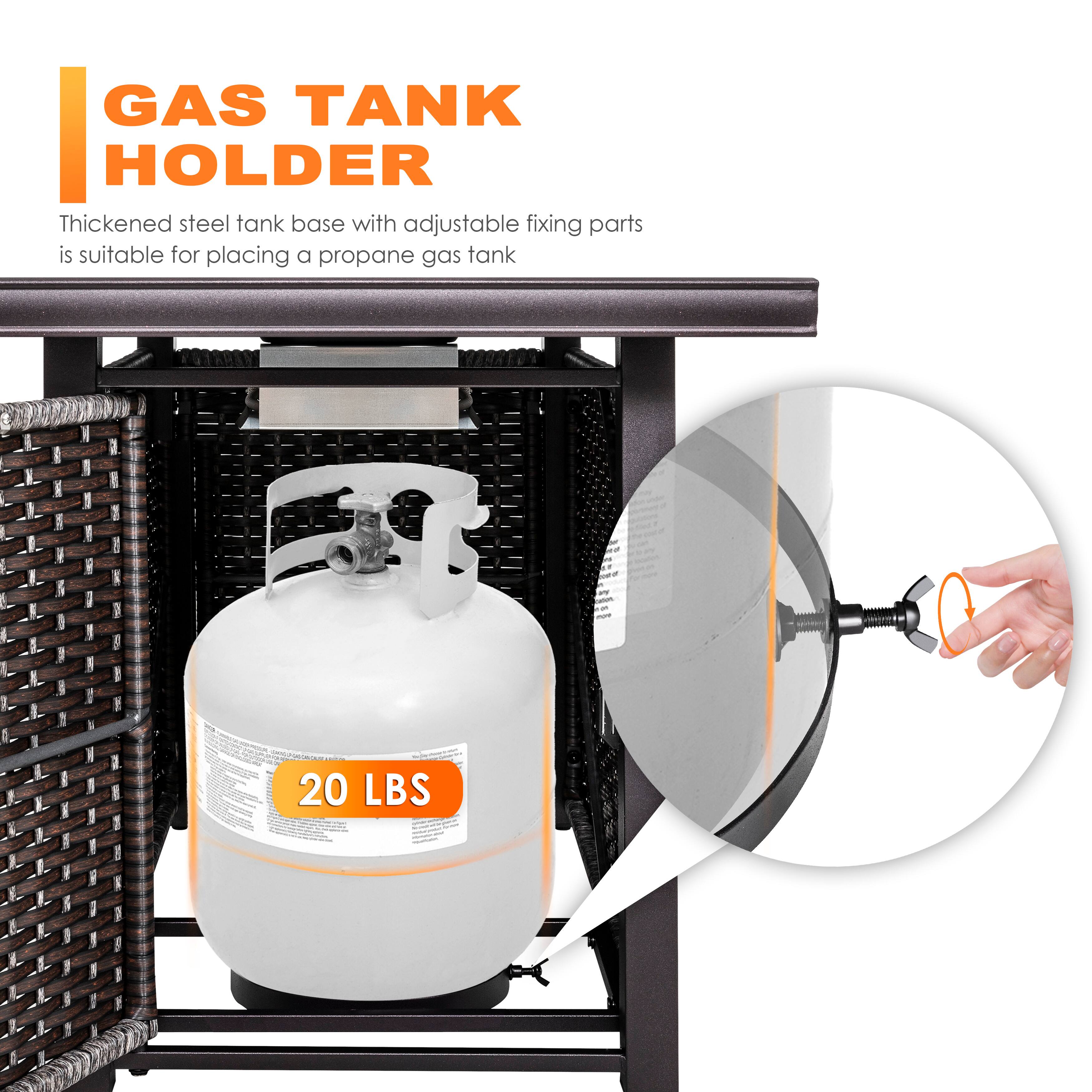 GAS TANK HOLDER

Thickened steel tank base with adjustable fixing parts is suitable for placing a propane gas tank

20 LBS