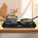 Angle. Cusimax - Portable Two 7.1" Burner 1800W Electric Hot Plate Infrared Glass Temper Control Cooktop For Dorm Office Coffee - Black.