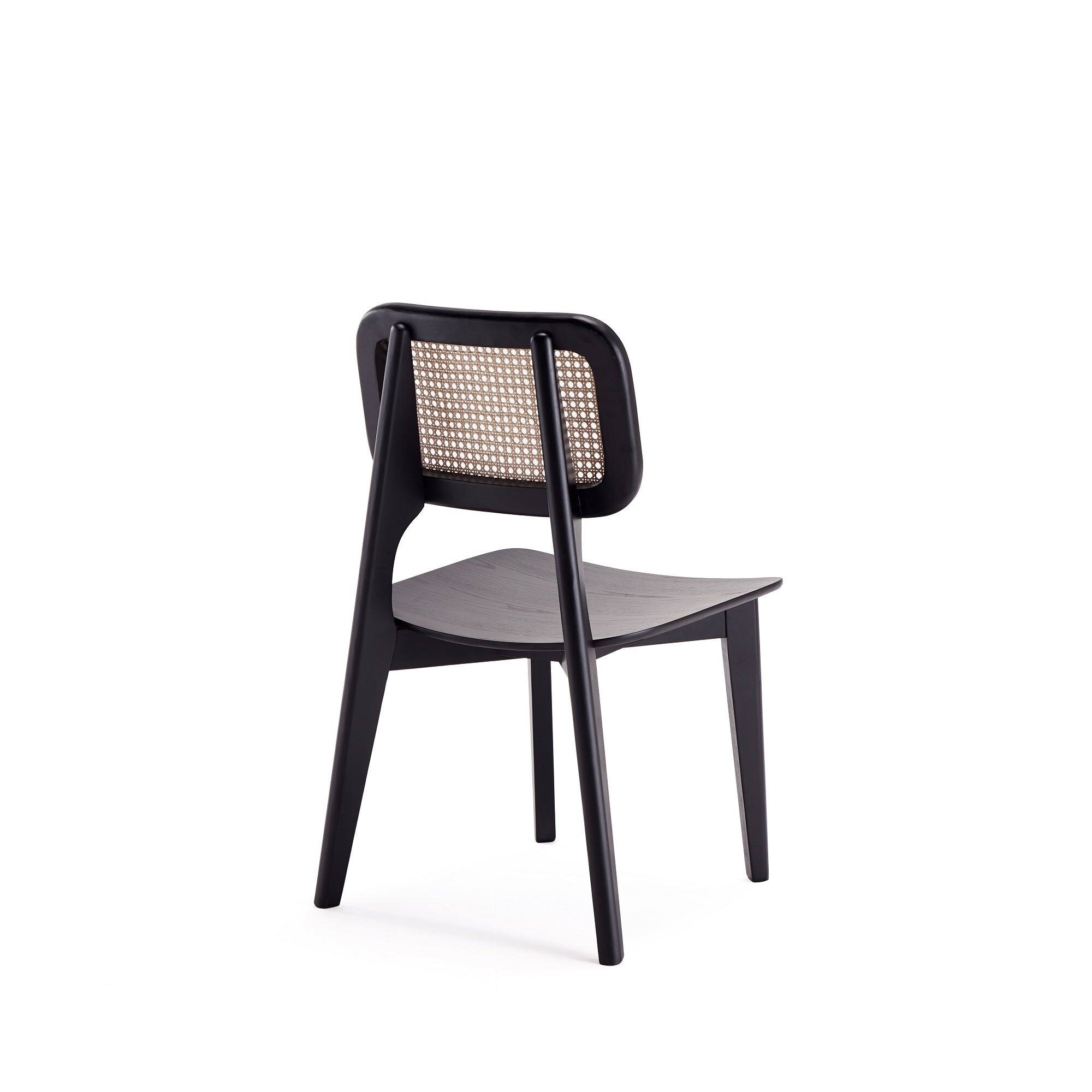 Alt View 1. Manhattan Comfort - Versailles Industry Chic Wood Dining Chair - Set of 2 - Black and Natural.