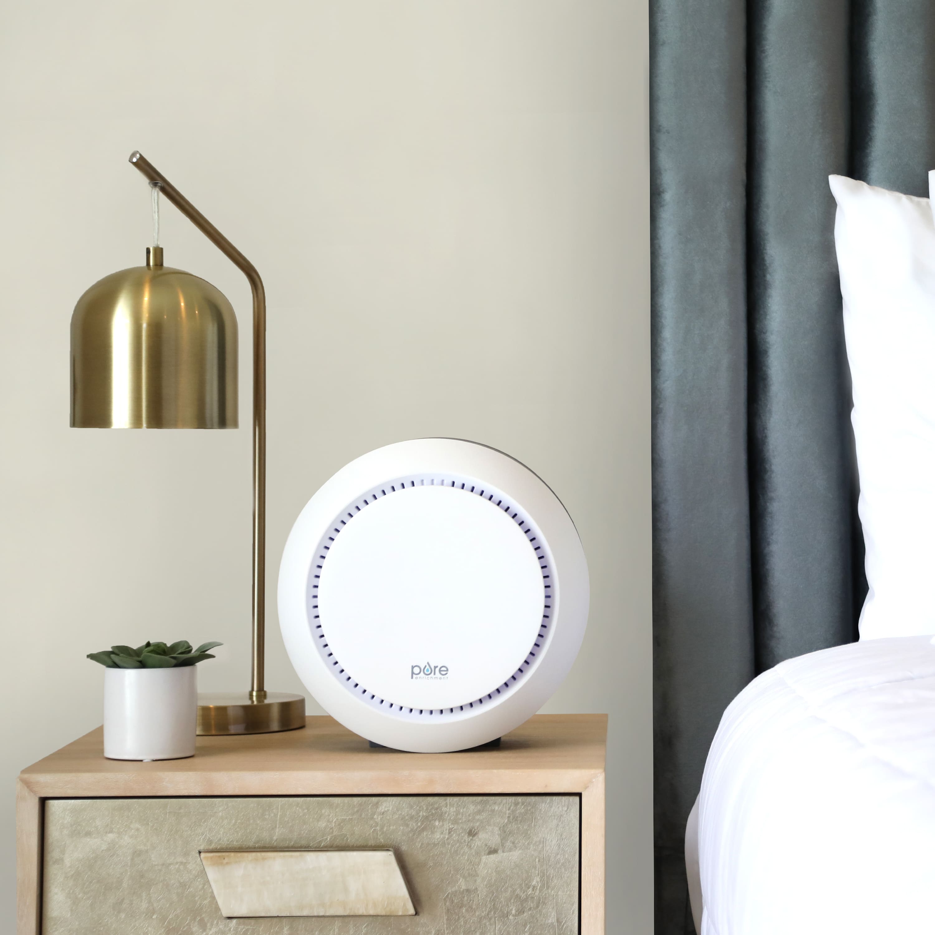 Alt View 14. Pure Enrichment - PureZone Halo 100 Sq. Ft 2-in-1 Air Purifier - White.