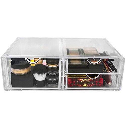 Alt View 2. Sorbus - Sorbus 3 Clear LargeAcrylic Drawers - for Organizing Make up, Nail Polish, Hair Accessories, and Beauty Supplies - Clear.