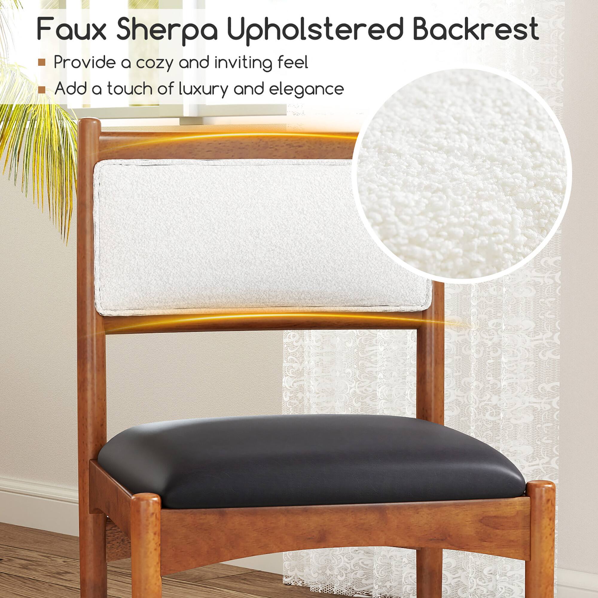 Faux Sherpa Upholstered Backrest

- Provide a cozy and inviting feel
- Add a touch of luxury and elegance