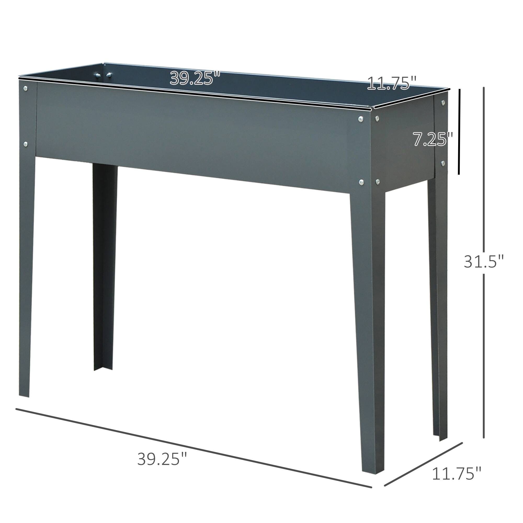 39.25" x 11.75" x 7.25" x 31.5"