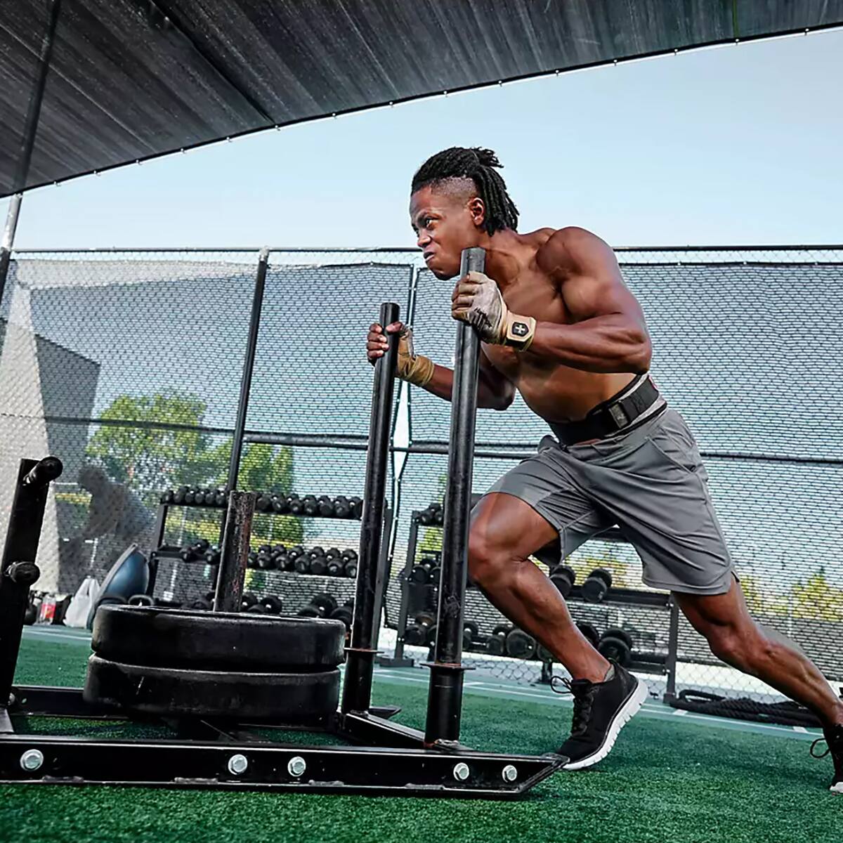 Alt View 3. Harbinger - Harbinger Unisex Pro Wrist Wrap Weight Lifting Gloves - Small - Tan Camo - Tan Camo.