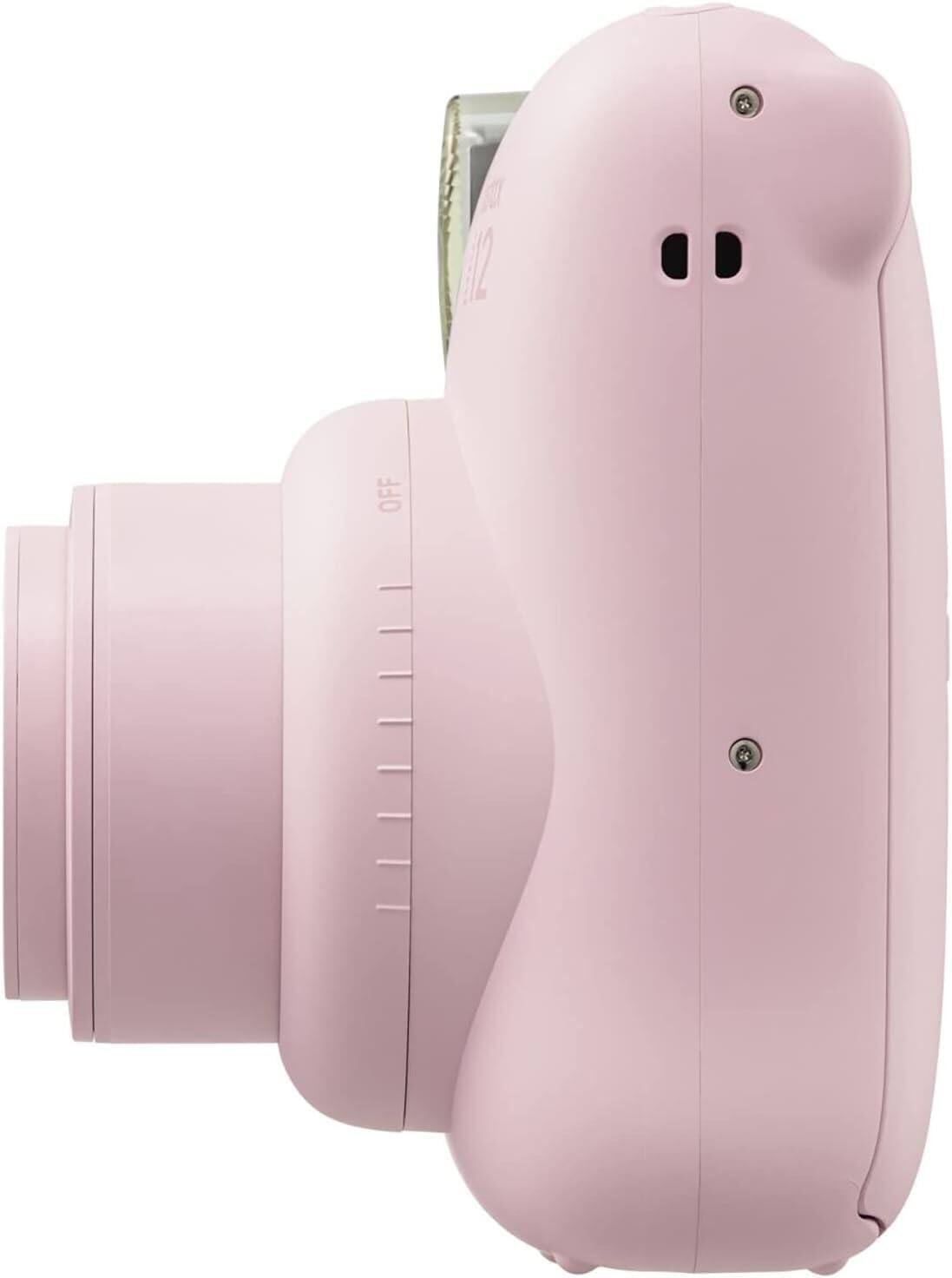 Left. Fujifilm - Fujifilm Instax Mini 12 Instant Camera (40 Sheets) Bundle - Blossom Pink.