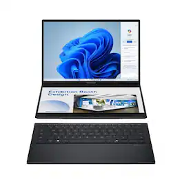 ASUS - Zenbook DUO Dual 14" OLED WUXGA Touchscreen Detachable 2-in-1 Notebook Intel Core Ultra 9 285H 32GB RAM 1TB SSD - Inkwell Gray