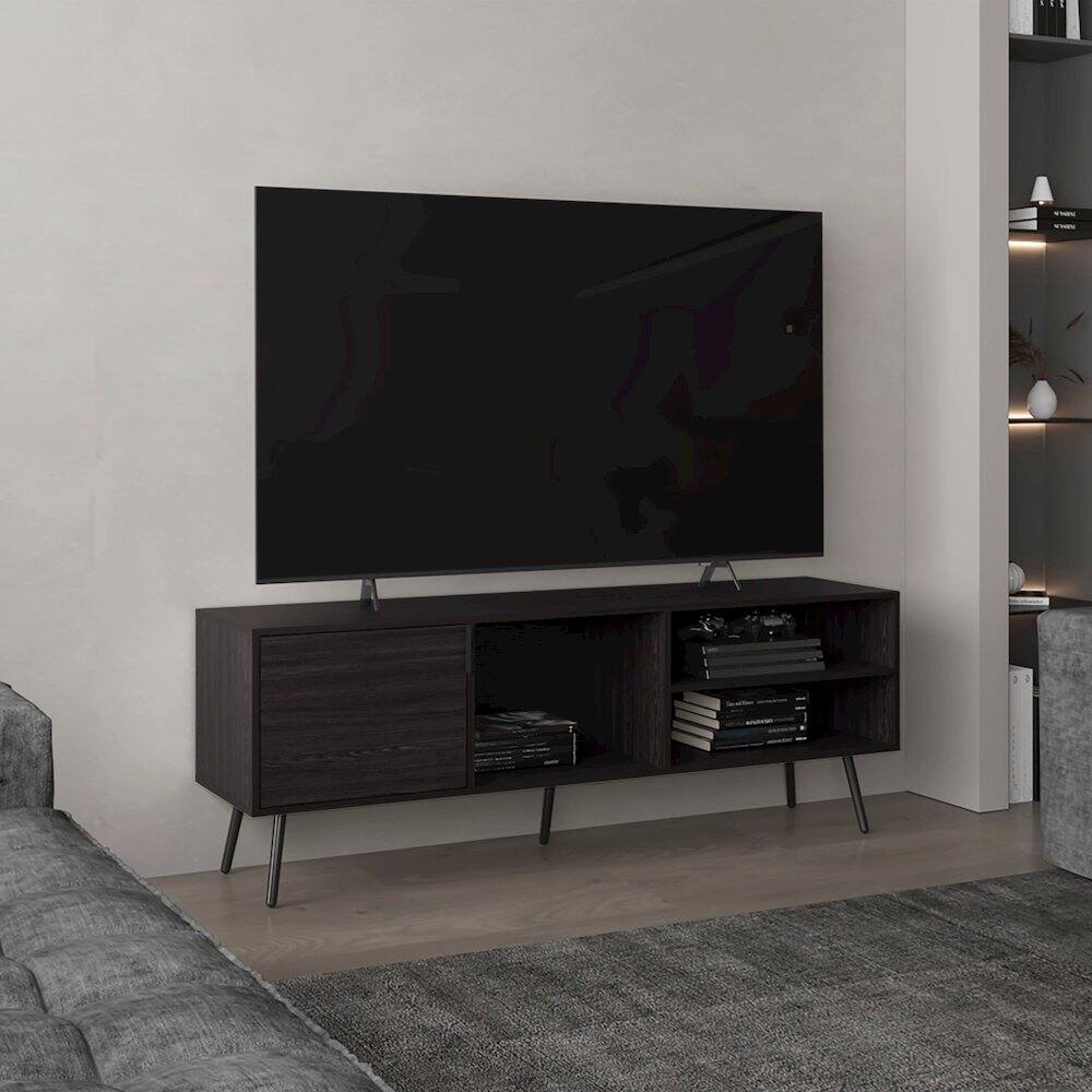 Alt View 2. TuHome - Vulcan Tv Stand Black MDF - Black.