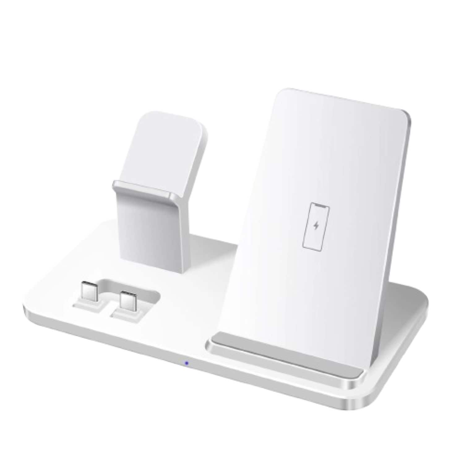 Front. Home Collection - White 3-in-1 15 W Fast Wireless Charger Dock Station for Galaxy Watch Ultra / Ultra 2025 & Samsung Galaxy Z Fold 7.