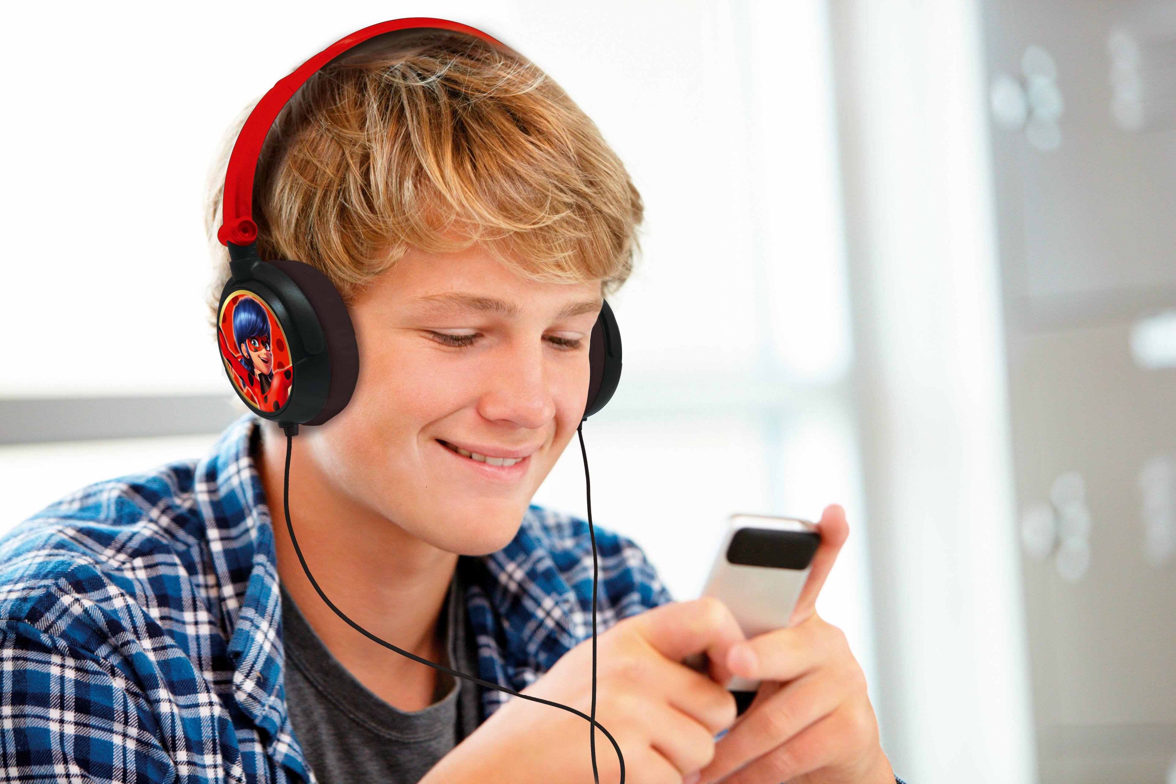 Alt View 6. Lexibook - Miraculous Stereo Wired Foldable Headphone with Safe Volume Limitation.