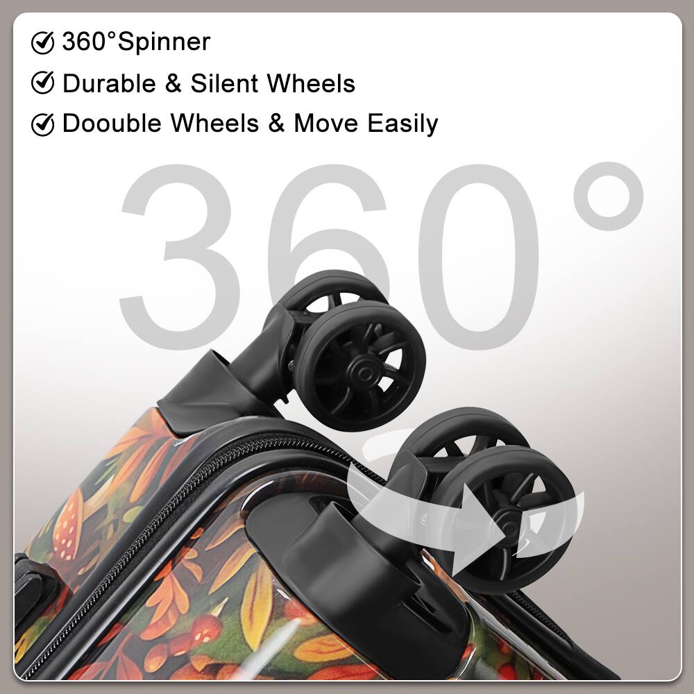 360° Spinner  
Durable & Silent Wheels  
Double Wheels & Move Easily
