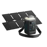 Anker - SOLIX C300X DC Solar Generator 288Wh (90,000mAh)/300W 2-in-1 Power Pack for Outdoor Camping (288 Wh Capacity) - Black - Front_Zoom