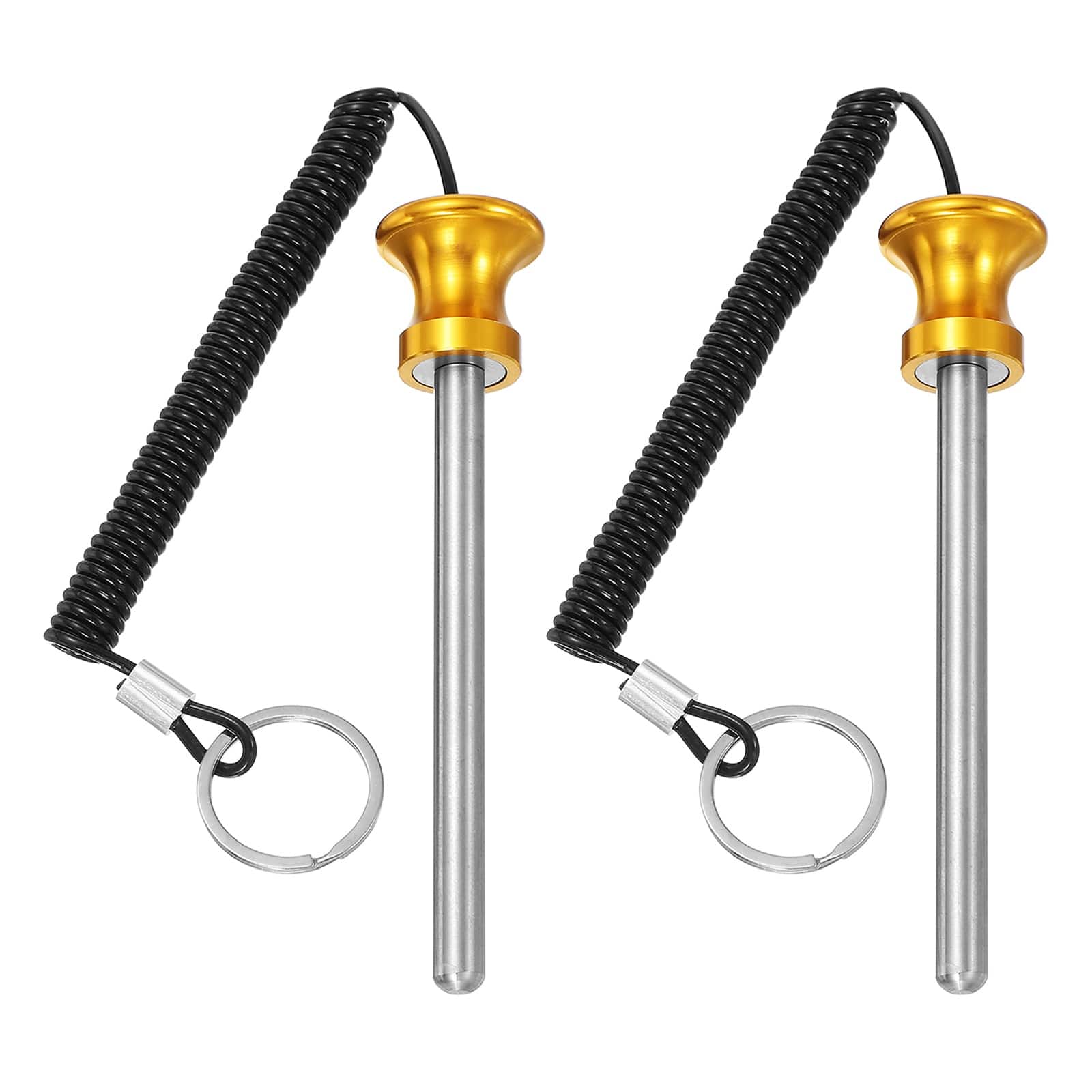 Unique Bargains - Weight Stack Pin, Gym Pin Strength Training Replacement with Pull Rope, 0.4 x 4.7 Inch 2pcs for Home/Gym - Gold price history on PriceWatchPro