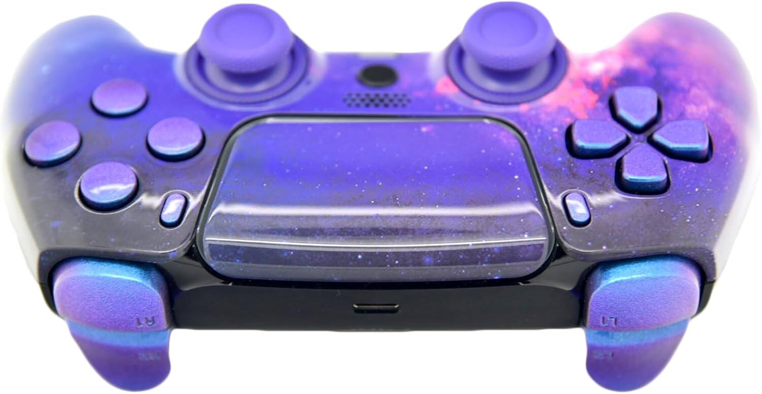 Back. Custom Controllerzz - Custom Wireless Controller for PS5 - Galaxy & Chameleon Inserts.