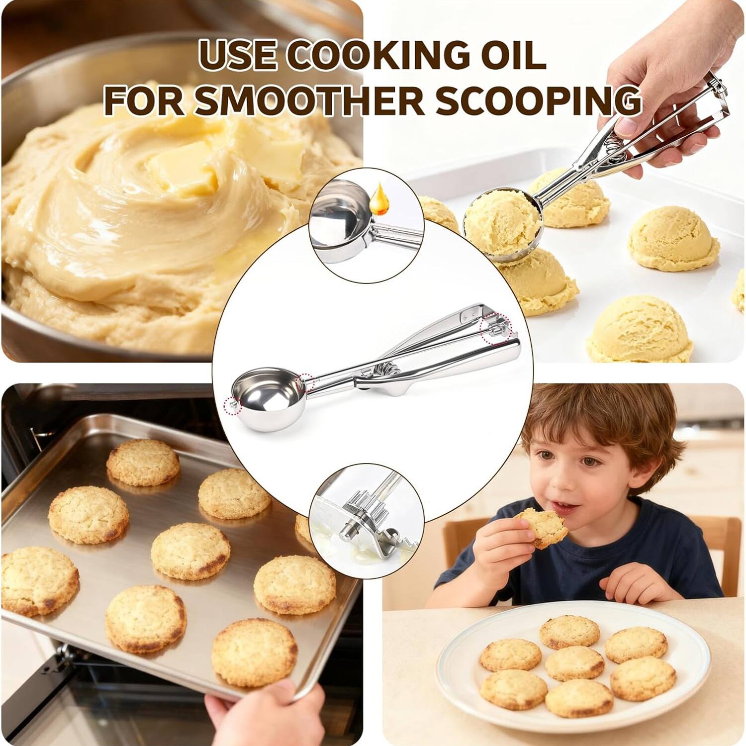 USE COOKING OIL FOR SMOOTHER SCOOPING