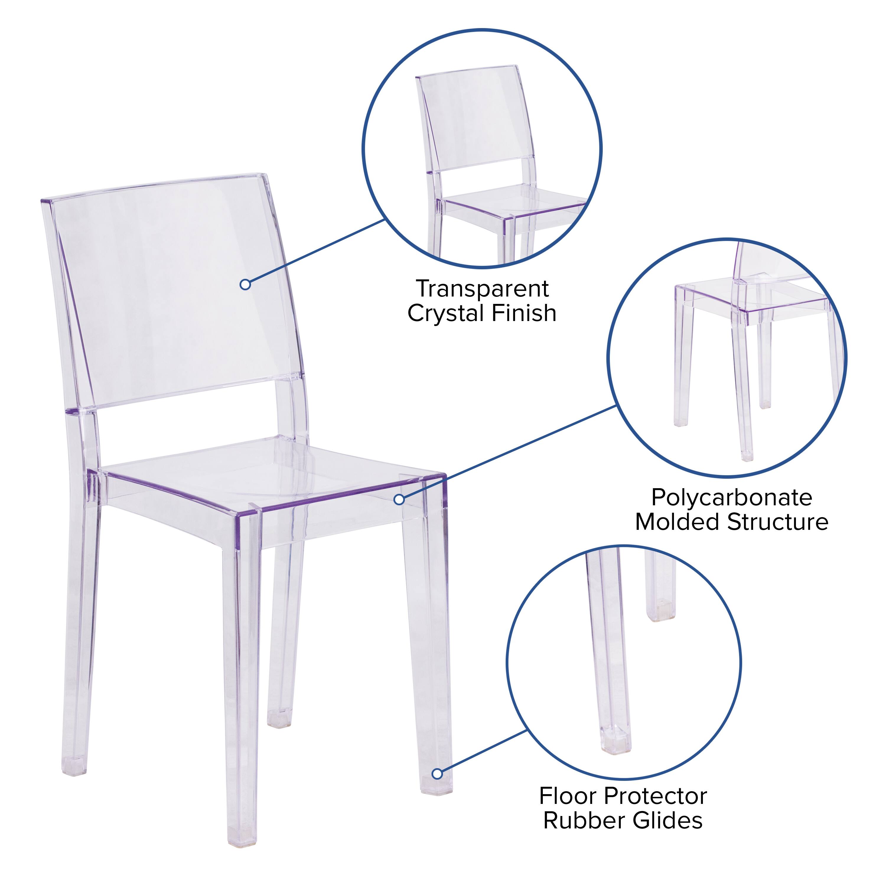 Transparent Crystal Finish Polycarbonate Molded Structure Floor Protector Rubber Glides