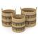 Front. Costway - Seagrass Basket Set of 3 Stackable Storage Bins w/ Handles Home Organizers - Natural.