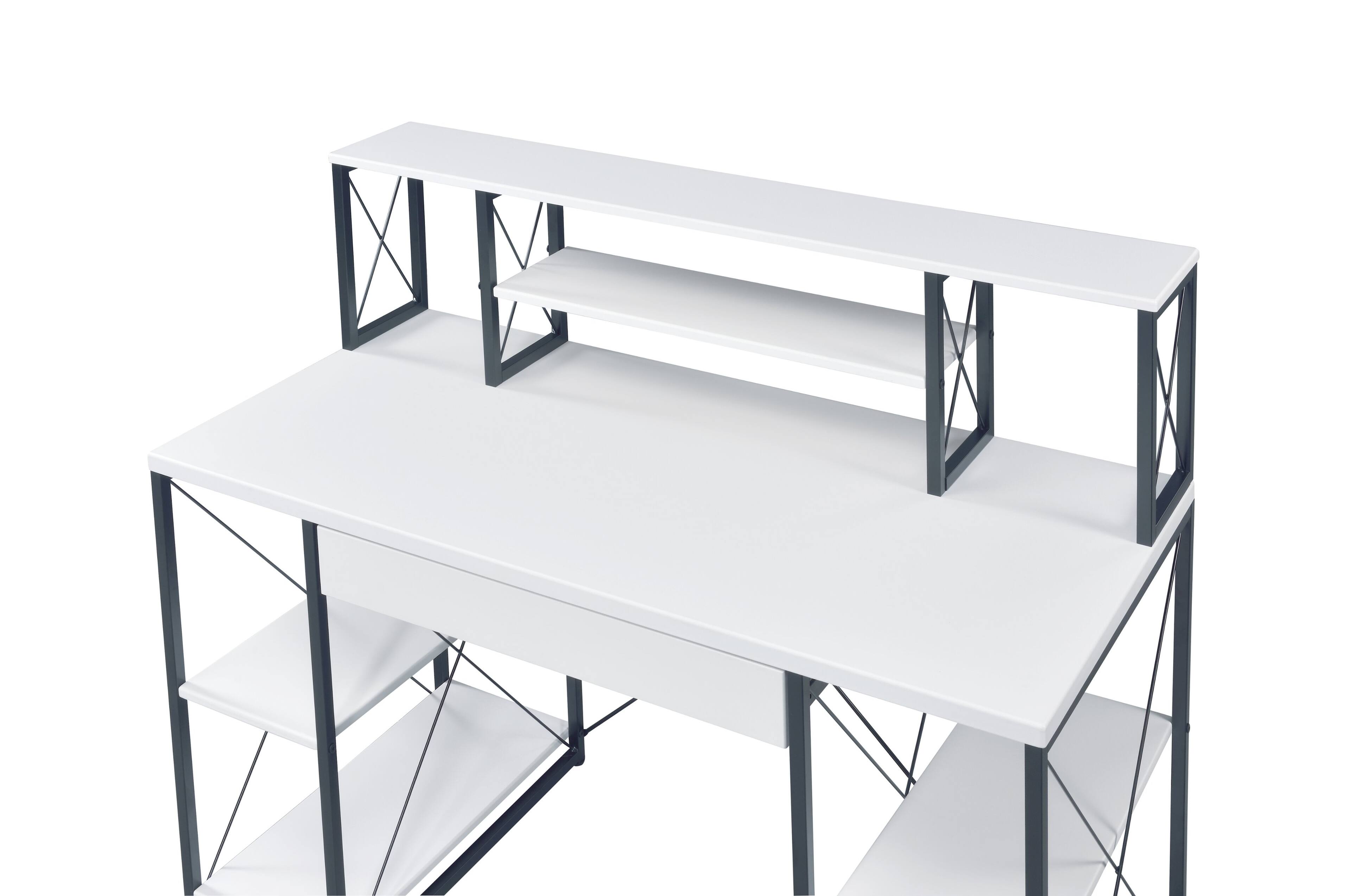 Back. APRILSOUL - Amiel All Purpose White Finish Writing Desk - White.