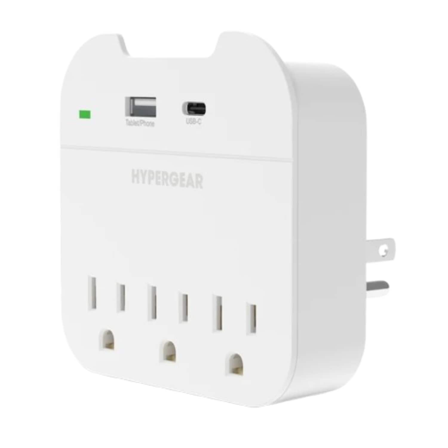 Stock Preferred - Wall Adapter Power Strip with 3 AC Outlets & USB-C Fast Charging Ports