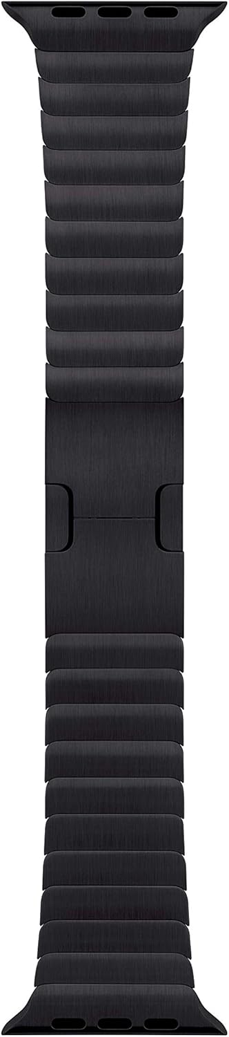 Front. Apple - Apple Watch Band - Link Bracelet (38mm) - Space Black - Black.