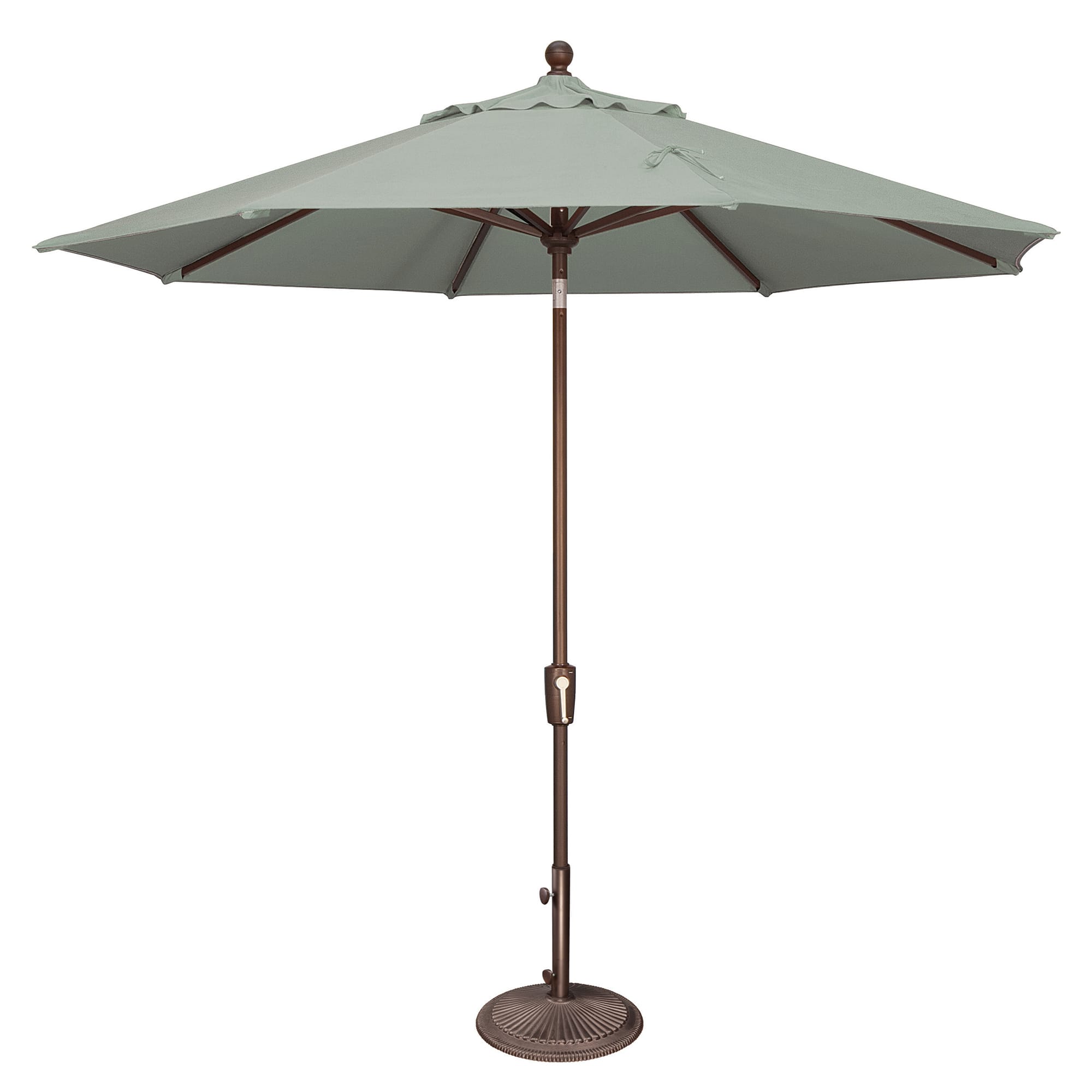 Mondawe - 9' Octagon Patio Umbrella Push Button Tilt Bronze Frame - Spa