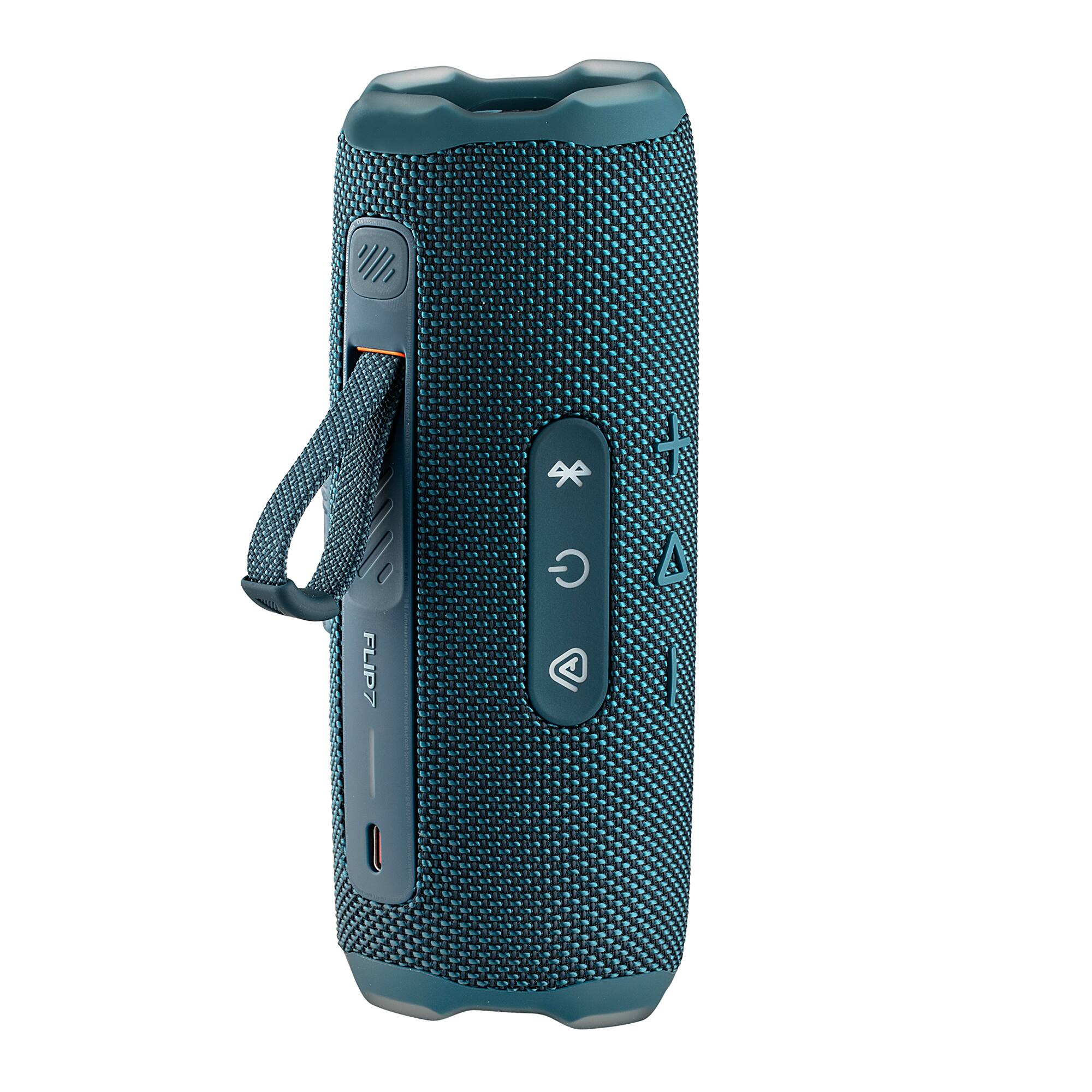 Alt View 2. JBL - JBL Flip 7 Portable Bluetooth Speaker (Blue), deep bass, IP68 waterproof, for home, Outdoors Bundle - Blue.