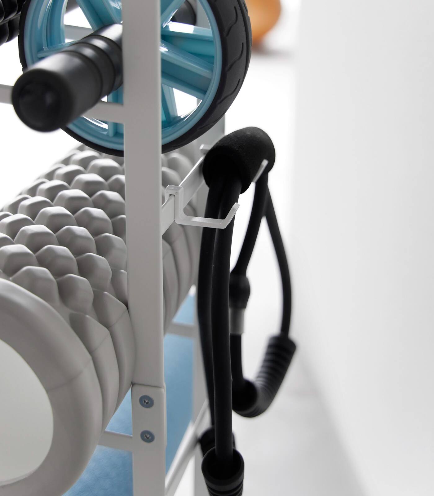 Alt View 1. Yamazaki Home - Fitness Equipment Storage Rack - White.