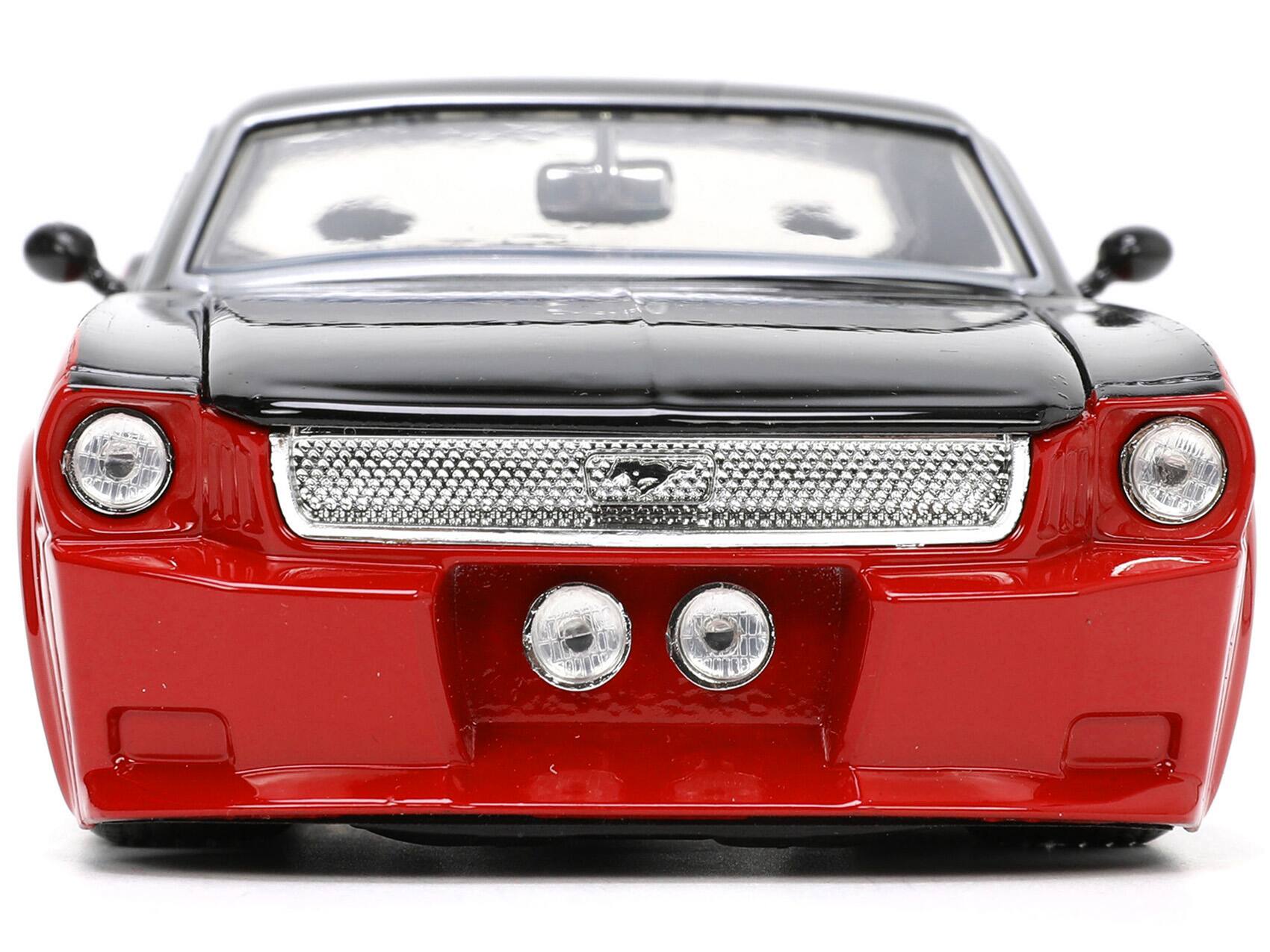 Alt View 4. Jada - 1965 Ford Mustang Custom Red and Black "Bigtime Muscle" Series 1/24 Diecast Model Car by Jada.