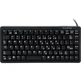 CHERRY - G84-4100 Compact Keyboard - Cable Connectivity - PS/2, USB Interface - English (US) - Black