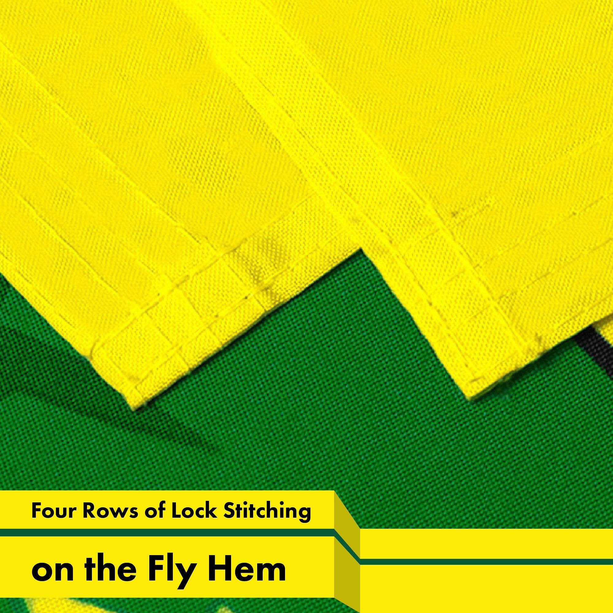 Four Rows of Lock Stitching on the Fly Hem