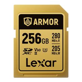 Lexar - Professional ARMOR GOLD 256GB UHS-II V60 SDXC Memory Card